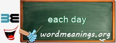 WordMeaning blackboard for each day